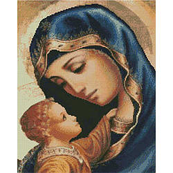 Алмазна картина Strateg ПРЕМІУМ Божа матір розміром 40х50 см (L-135)