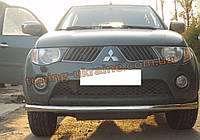 Захист переднього бампера труба одинарна D60 на Mitsubishi L200 2012+