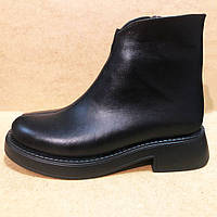 Жіночі весняні/осінні черевики із натуральної шкіри. 40 Розмір. BJ-328 Колір: чорний