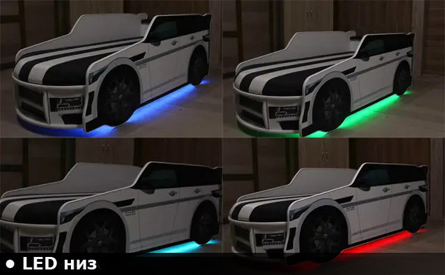 Ліжко машина Спейс з вбудованим матрацом