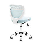 Крісло Лео – комплектація Хром – механізм M-1 (Tilt) – оббивка Блакитний, фото 4