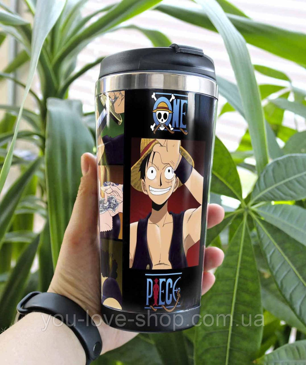 Термочашка One Piece "Команда" / Термокружка Ван Піс, фото 1