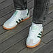 Чоловічі Кросівки Adidas Samba OG White Green 41-42-43-44-45, фото 5