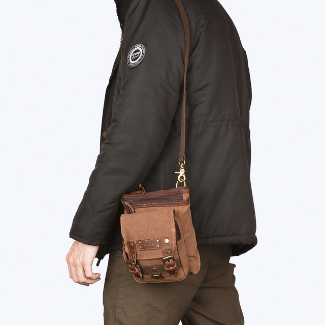 Фото сумка чоловіча Augur через плече коричнева