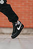 Чоловічі кросівки Nike Air Force 0ff White Black (Чорні) Найк Аїр Форс повсякденні текстиль замш весна літо, фото 5