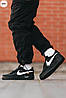 Чоловічі кросівки Nike Air Force 0ff White Black (Чорні) Найк Аїр Форс повсякденні текстиль замш весна літо, фото 4