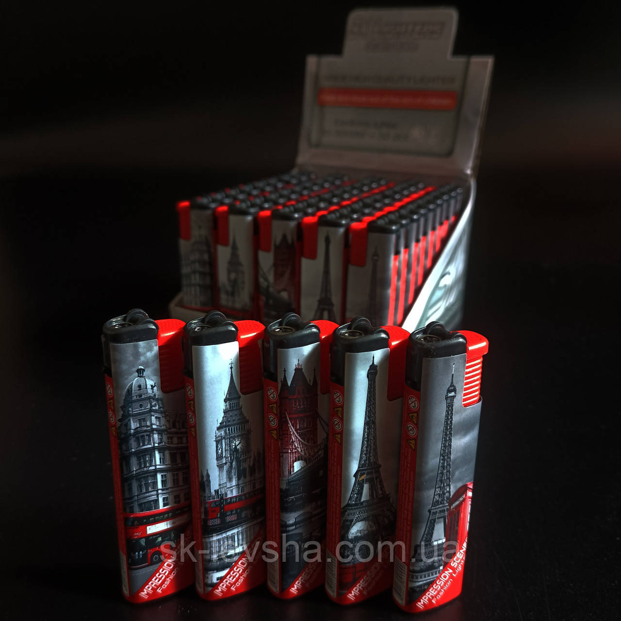 Запальничка п'єзо 3X Lighters Country, турбо, багаторазова 3X-110RBW