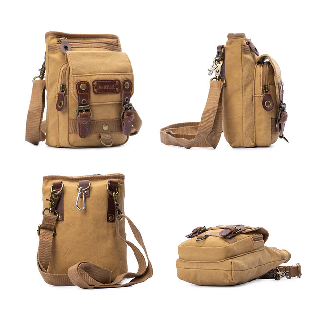 Фото сумка чоловіча Augur через плече бежева