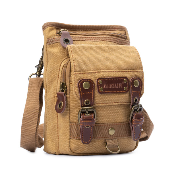 Фото сумка чоловіча Augur через плече бежева