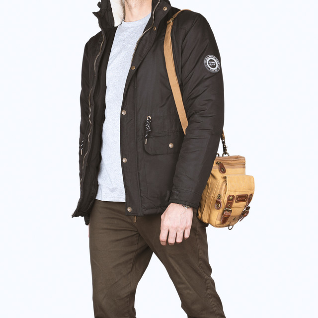 Фото сумка чоловіча Augur через плече бежева