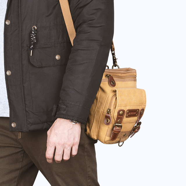 Фото сумка чоловіча Augur через плече бежева