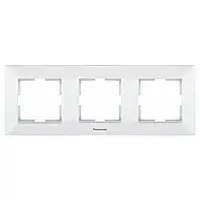 Рамка Panasonic Arkedia Slim потрійна, горизонтальна, біла WNTF0803-2WH