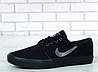 Чоловічі кеди Nike Stefan Janoski (Чорні) кросівки Найк Стефан Яноски повсякденні текстиль весна літо, фото 4