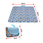 Складаний килимок (покривало) сумка для пікніка 200 см * 200 см, фото 6