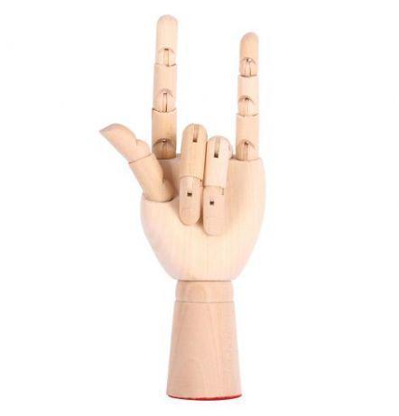 Модель рука для держания товара для рисования (правая), Деревянная рука манекен 18см - фото 4 - id-p1873835320