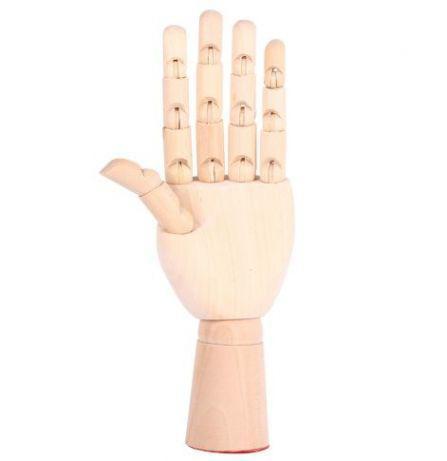 Модель рука для держания товара для рисования (правая), Деревянная рука манекен 18см - фото 5 - id-p1873835320