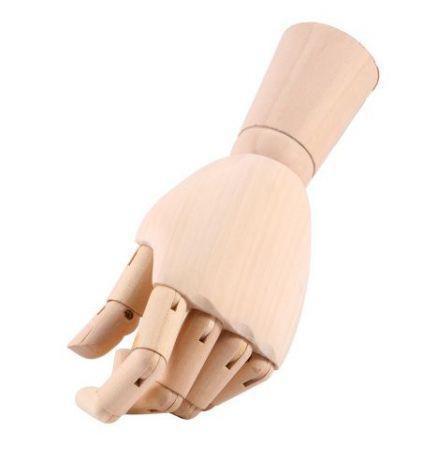 Модель рука для держания товара для рисования (правая), Деревянная рука манекен 18см - фото 7 - id-p1873835320