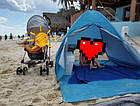 Пляжний намет зі шторкою + чохол (Синій), фото 6