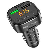 TU  TU Автомобильное зарядное устройство Borofone BC43 2 USB QC 18W c FM-модулятором черное