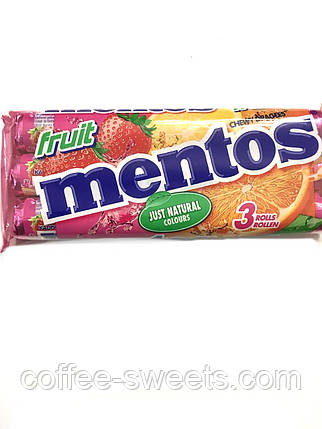 Жувальне драже Mentos Fruit Фрукти 3*38 гр, фото 1