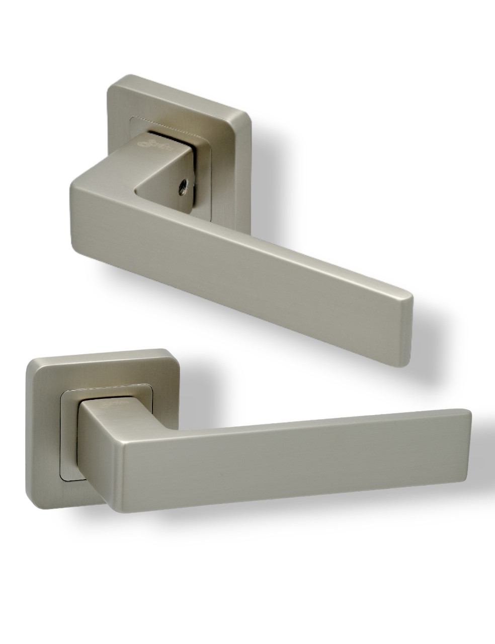 Ручки для дверей SAFITA Prime SQ MSN матовий сатин нікель (на міжкімнатні та вхідні двері), фото 1