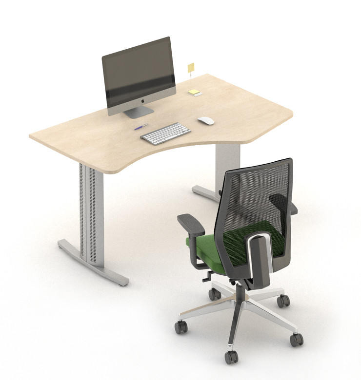 Письмовий кутовий стіл Техно-плюс T1.72.16 ніжки метал стільниця ДСП 1600х900 мм (MConcept-ТМ)