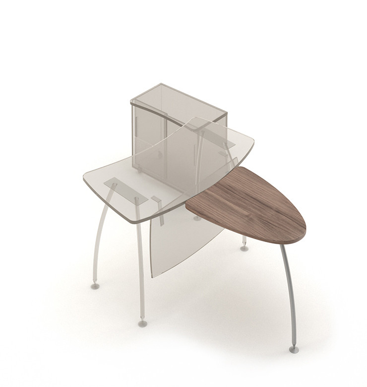 Приставний елемент до столів Техно-плюс T1.26.10 ніжки метал стільниця ДСП 1000х550 мм (MConcept-ТМ), фото 1