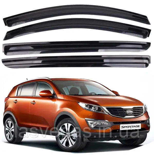 Вітровики, дефлектори вікон Kia Sportage 2010-2015 (Kyoung Dong/Корея), фото 1