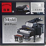 Конструктор Brick 411 Рояль Піаніно 141 деталь, фото 2