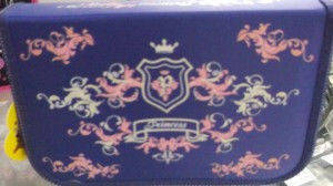 Пенал Willy WL7012 "Princess" (1 відділення, 2 відвороти з глітером та золотом) 4 види