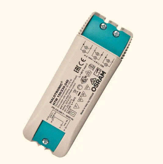 Електронний трансформатор для галогенних ламп IP20, HTM 150W/230-240/12 В, Osram, фото 1