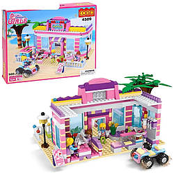 Конструктор Морський ресторан COGO 4509, дитячий набір, Dream Girls, 500 деталей, для дівчаток, фігурки, меблі, квадроцикл