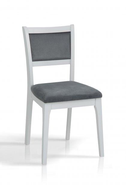 Стілець обідній дерев'яний Фієста ясен білий канна 95 тканина (Мікс-Меблі ТМ)