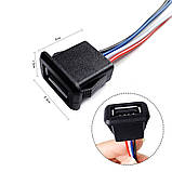 USB 2.0 -  PH2.0- 2P гніздо мама вологозахисне, фото 7