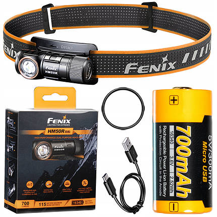 Багатофункціональний налобний ліхтар Fenix HM50R V2.0, фото 1