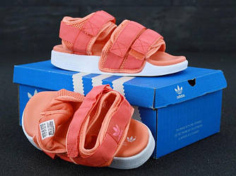 Жіночі босоніжки сандалі Adidas Sandals (Рожеві) Літнє взуття Адідас Сандалс текстиль легке літо