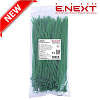 Стяжка кабельная 200х5 (100шт), зеленая, Хомут пластиковый, E.NEXT