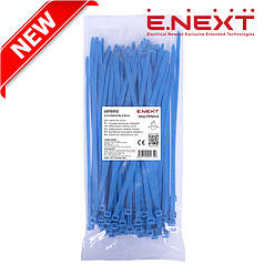 Стяжка кабельна 200х5 (100шт), синя, Хомут пластиковий, E.NEXT