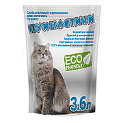 Пухнастики - силікагелевий гігієнічний наповнювач для котячого туалету, об'єм 3,6 л