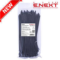 Стяжка кабельная 150х3 (100шт), черная, Хомут пластиковый, E.NEXT