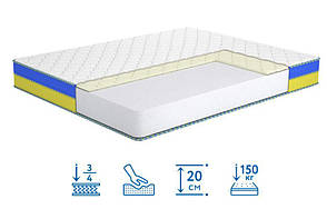 Матрац двосторонній Сяйво безпружинний наповнення піна HR Strong 70х190 см (Матролюкс-ТМ)