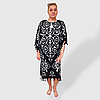 Чорне жіноче пляжне плаття туніка на море, розмір 50-56 Oversize 100% Бавовна Туреччина 007 Білий, фото 5