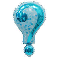 Фольгированные шары Знак вопроса голубой 40*70 см