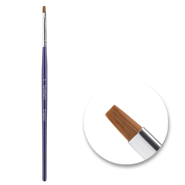 Синтетичний пензлик №1 для дизайну брів Creator Synthetic, фото 1