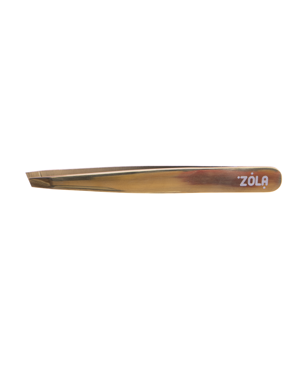 Пінцет GOLD ZOLA професійний для брів (скошений)