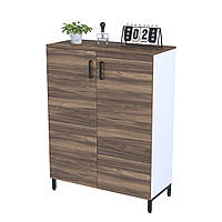 Тумба офісна LT-900-1200 ніжки метал чорний, корпус ДСП Білий фасад ДСП (Loft DesignTM)