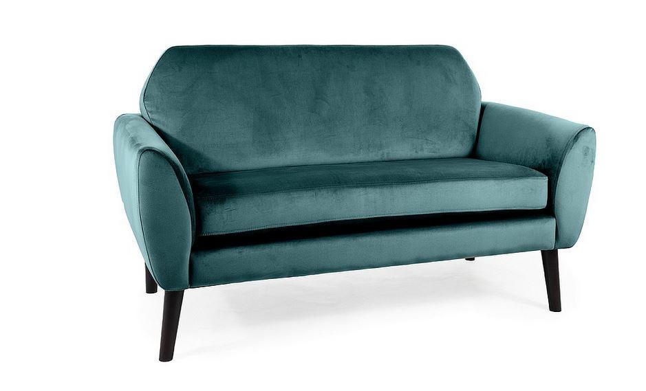 Диван-софа Mena Velvet ніжки дерево Венге, велюрова тканина Bluvel 78 Зелена (Signal ТМ)