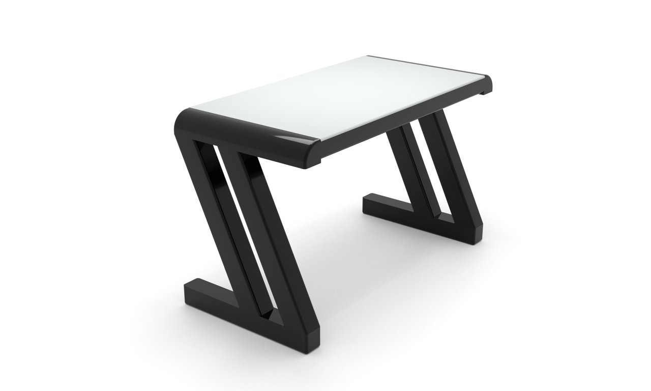 Комп'ютерний стіл Позитано white каркас сталь стільниця білий глянець 1300х600х750 мм (БЦ-Стол ТМ)