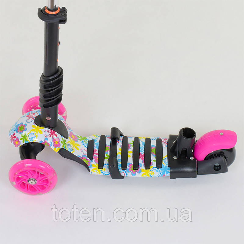 Самокат - беговел 5 в1 Best Scooter с родительской ручкой и подножками арт. 62310 топ