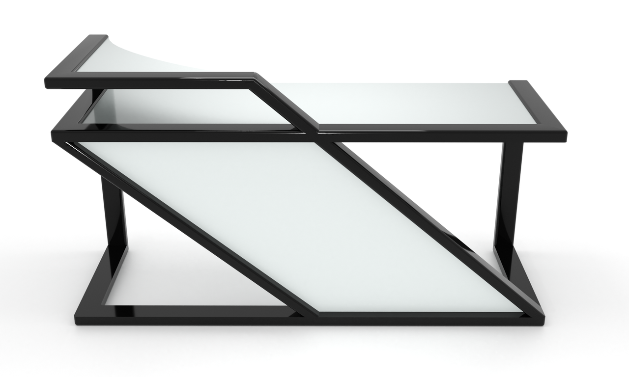 Комп'ютерний стіл Мертон white каркас сталь стільниці скло білий глянець 1400х600х750 мм (БЦ-Стол ТМ)